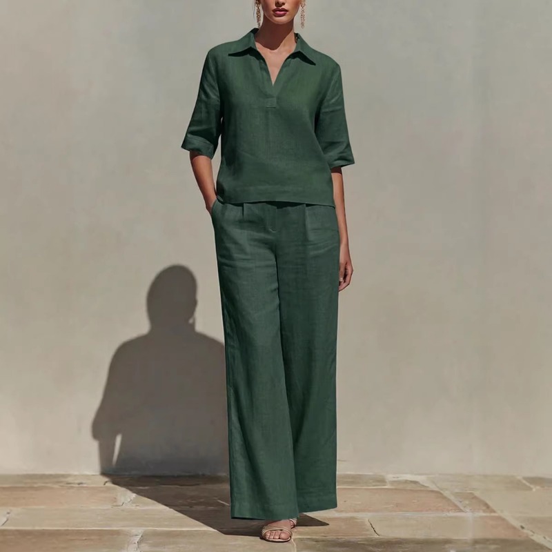 Women Minimalist Vacation Two  - Linen Pant Wide review and price