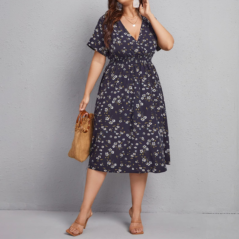 Plus Size Women's Dress, Flowe - Romper Floral Print review and price