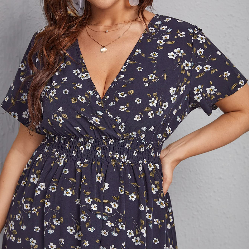 Plus Size Women's Dress, Flowe - Romper Floral Print review and price