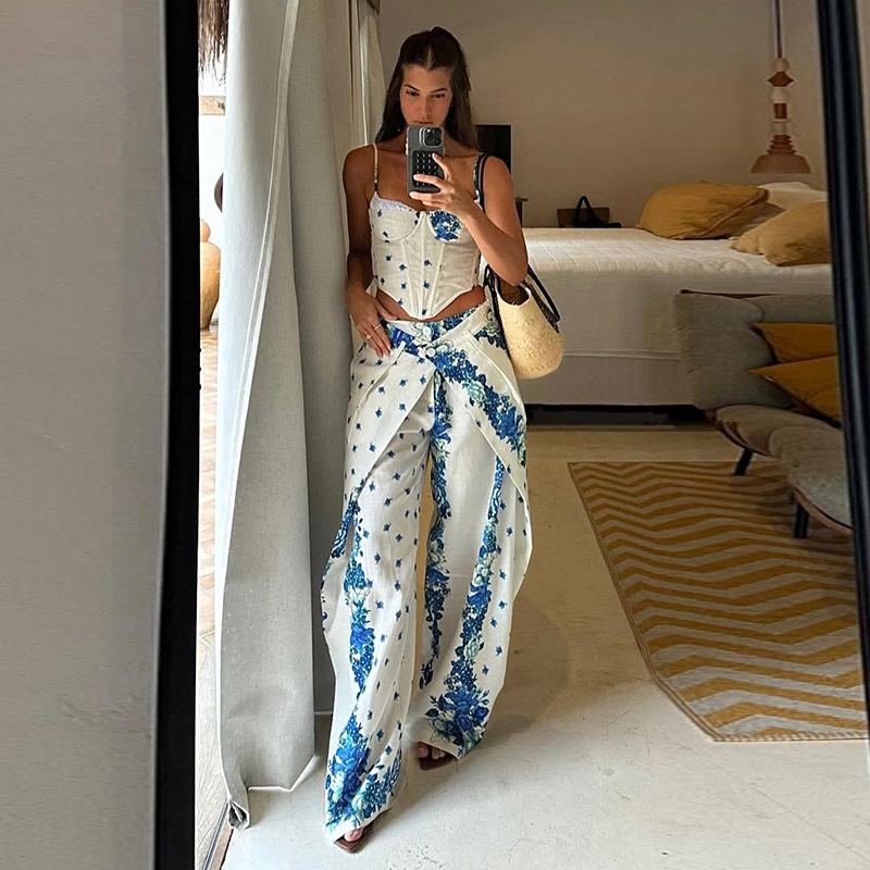 Sexy Printed Vest Trouser Wome - Romper Floral Print review and price