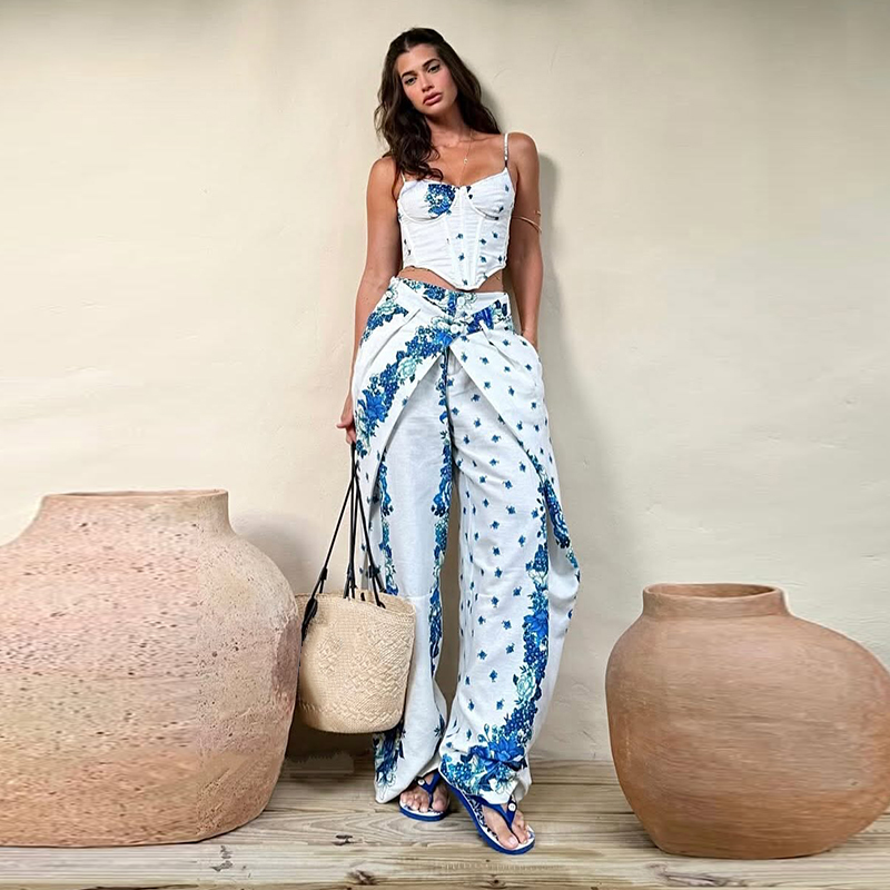 Sexy Printed Vest Trouser Wome - Romper Floral Print review and price