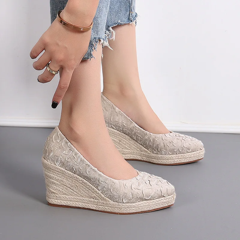 8cm Size 34-42 Breathable Comf - Wedge Espadrille Women review and price