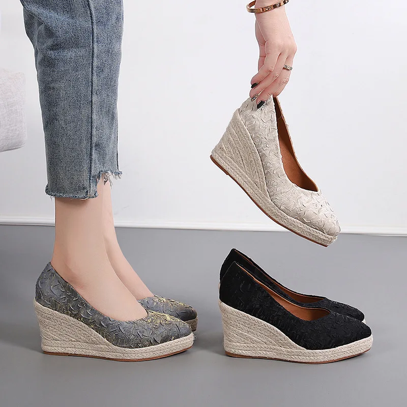 8cm Size 34-42 Breathable Comf - Wedge Espadrille Women review and price