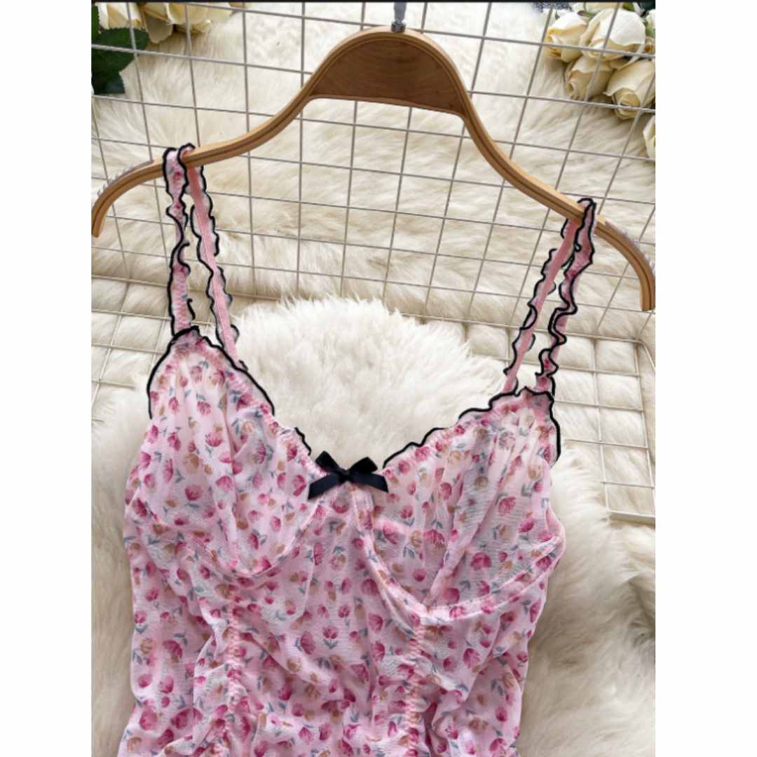 Women Sweet Homewear Suits Flo - Romper Floral Print review and price
