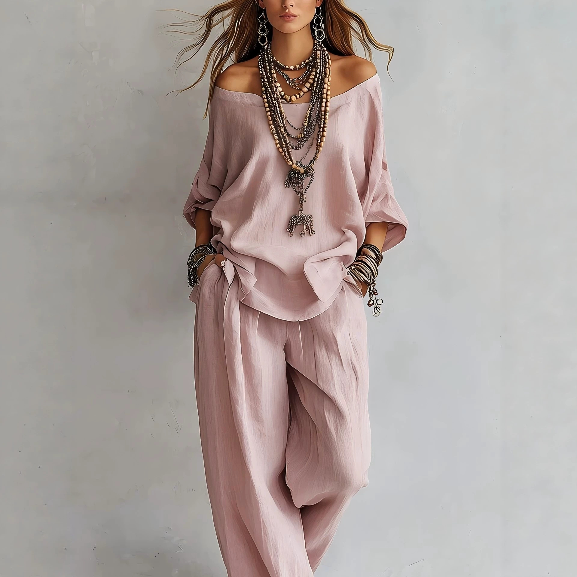 Casual Loose Linen Seven Sleev - Linen Pant Wide review and price