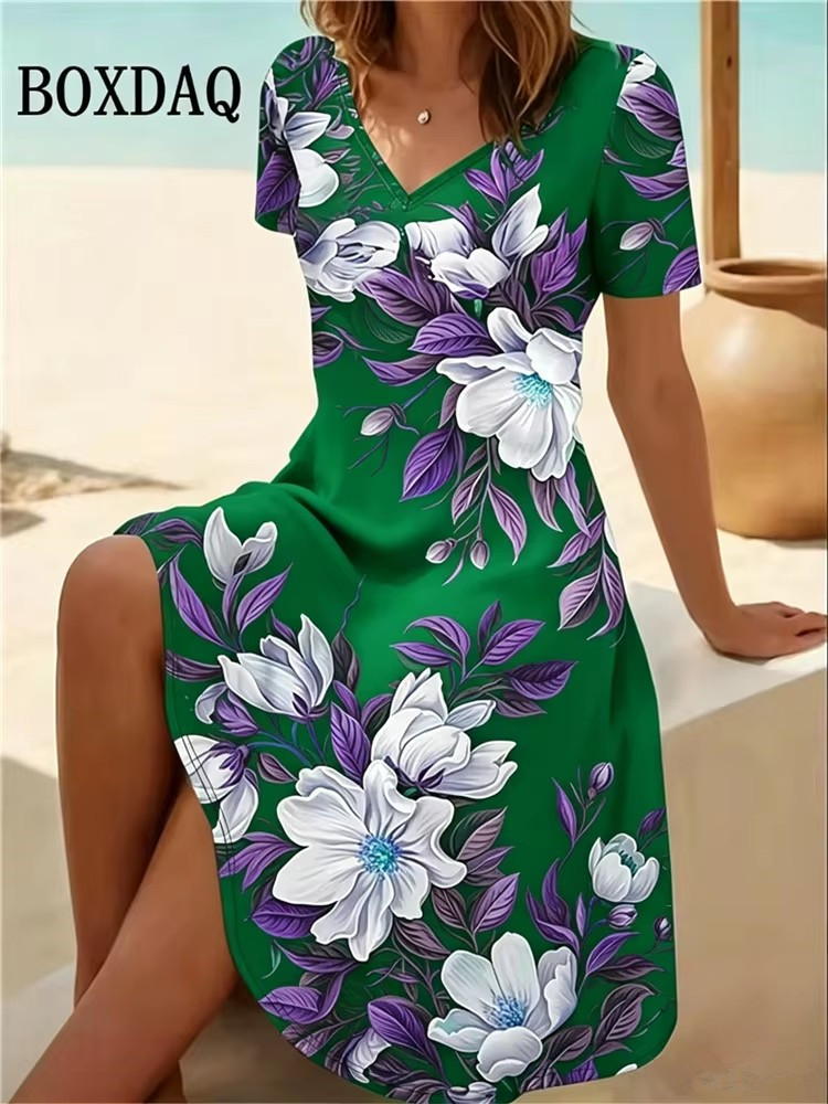 6XL Plus Size Women Dresses Su - Romper Floral Print review and price