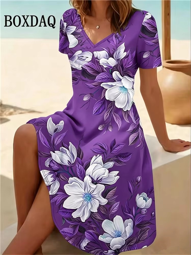 6XL Plus Size Women Dresses Su - Romper Floral Print review and price