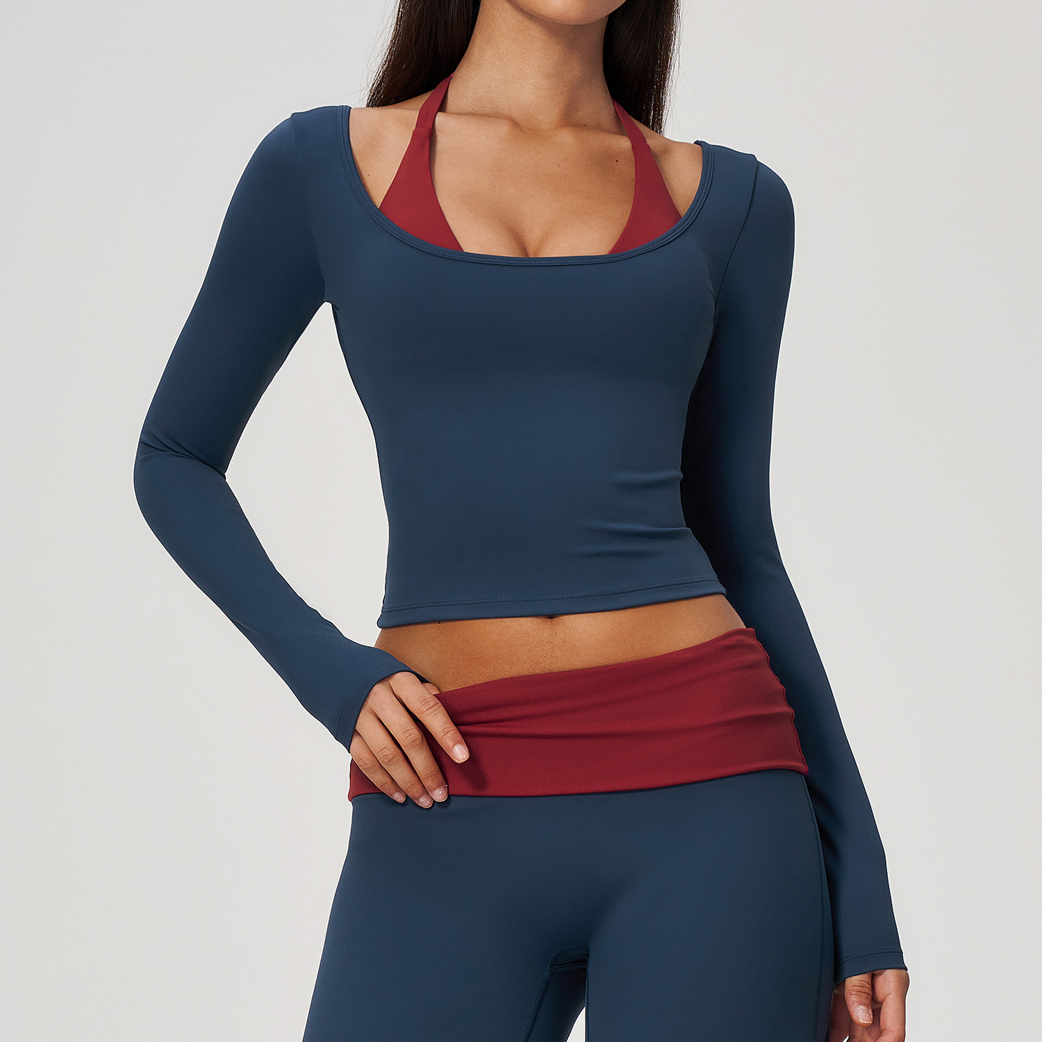 2-in-1 Fake Two Piece Halter Y - Crop Top Crochet review and price