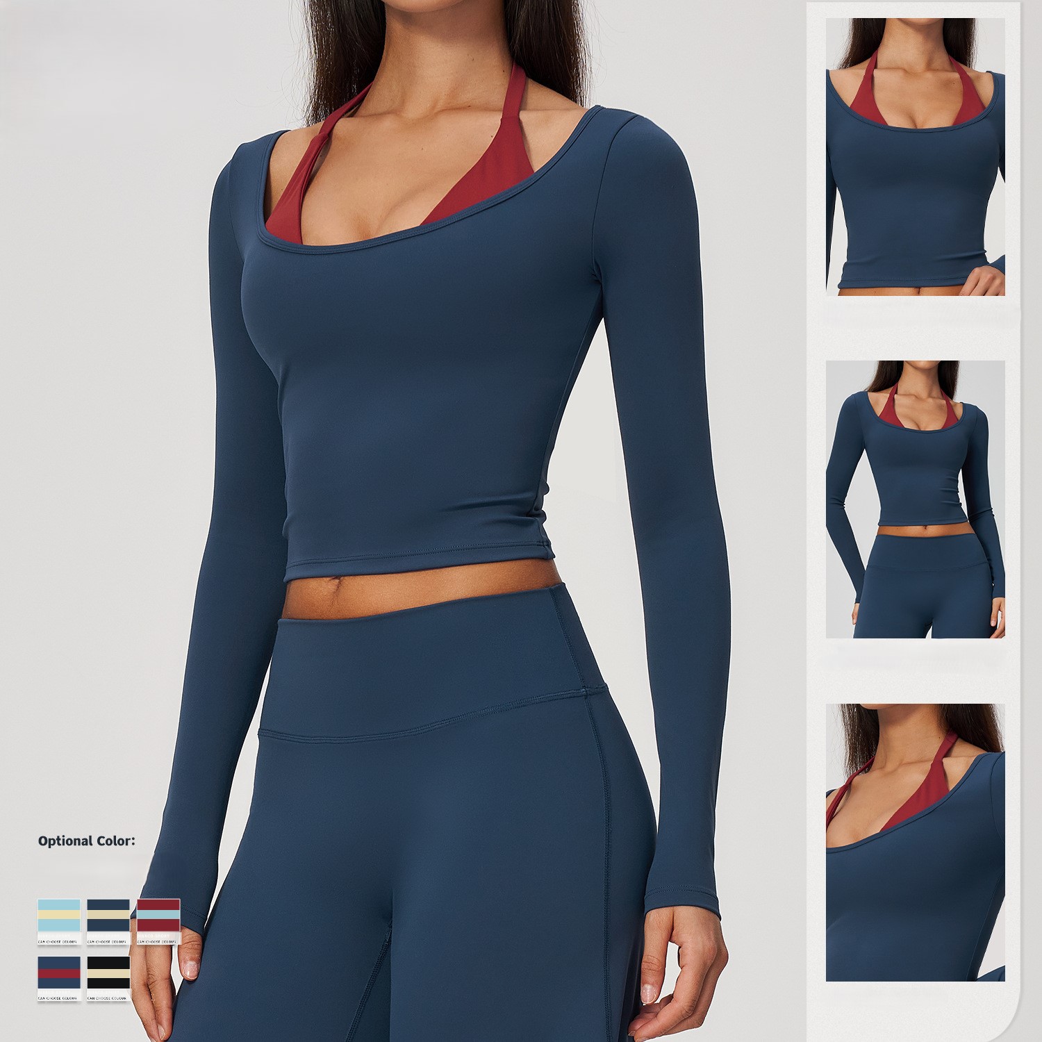 2-in-1 Fake Two Piece Halter Y - Crop Top Crochet review and price