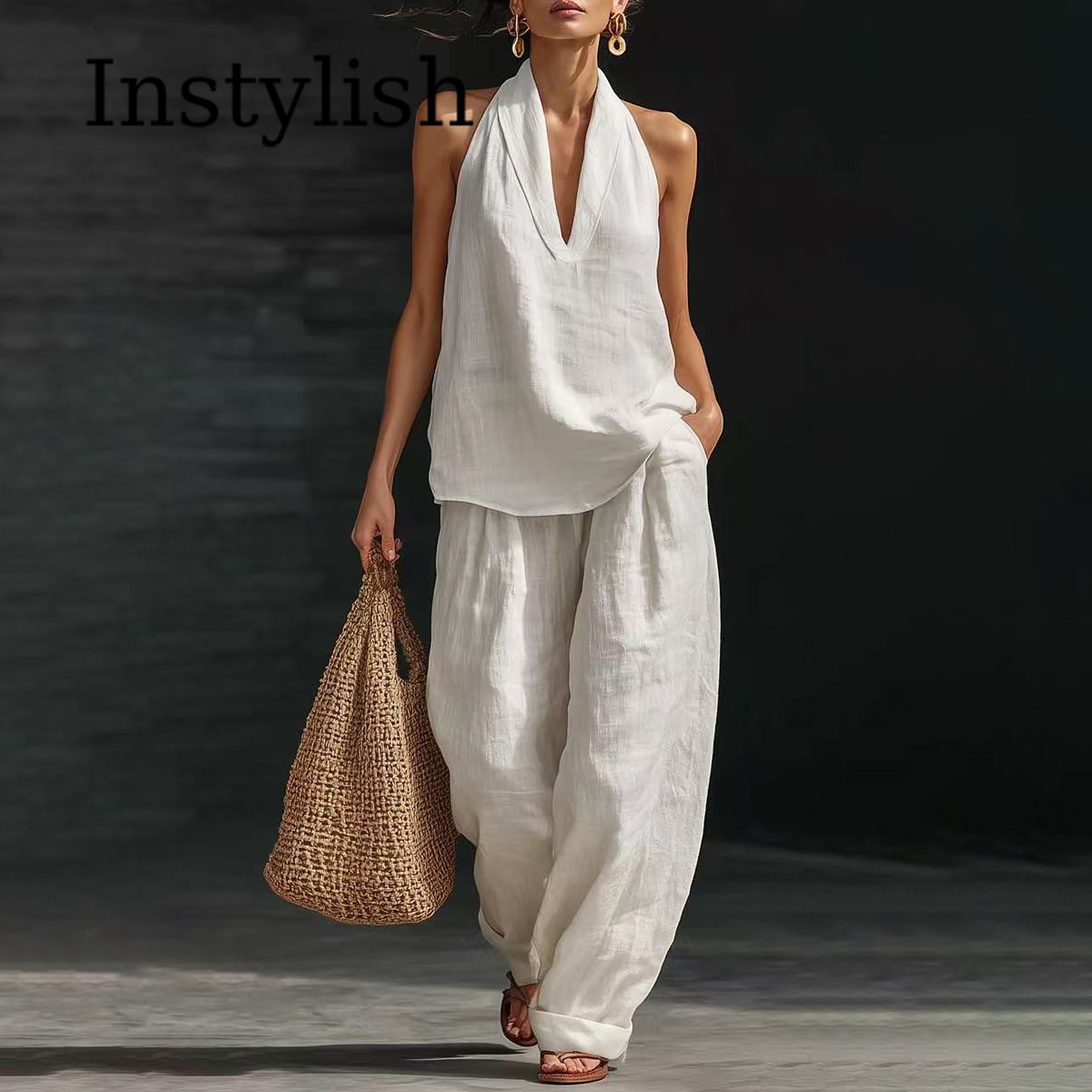 Summer Women's Casual Linen 2- - Linen Pant Wide review and price