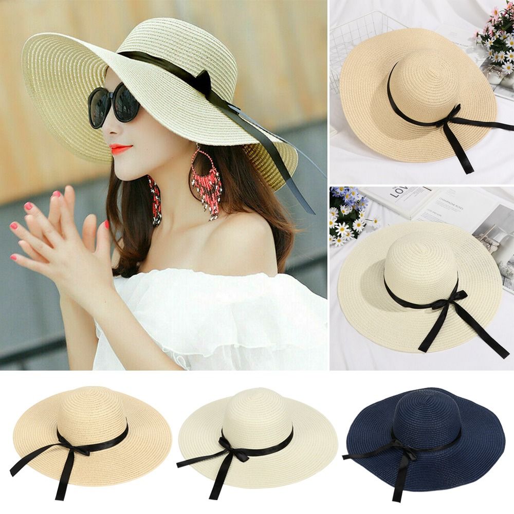 Women Floppy Straw Big Wide Br - Hat Floppy Wide review and price