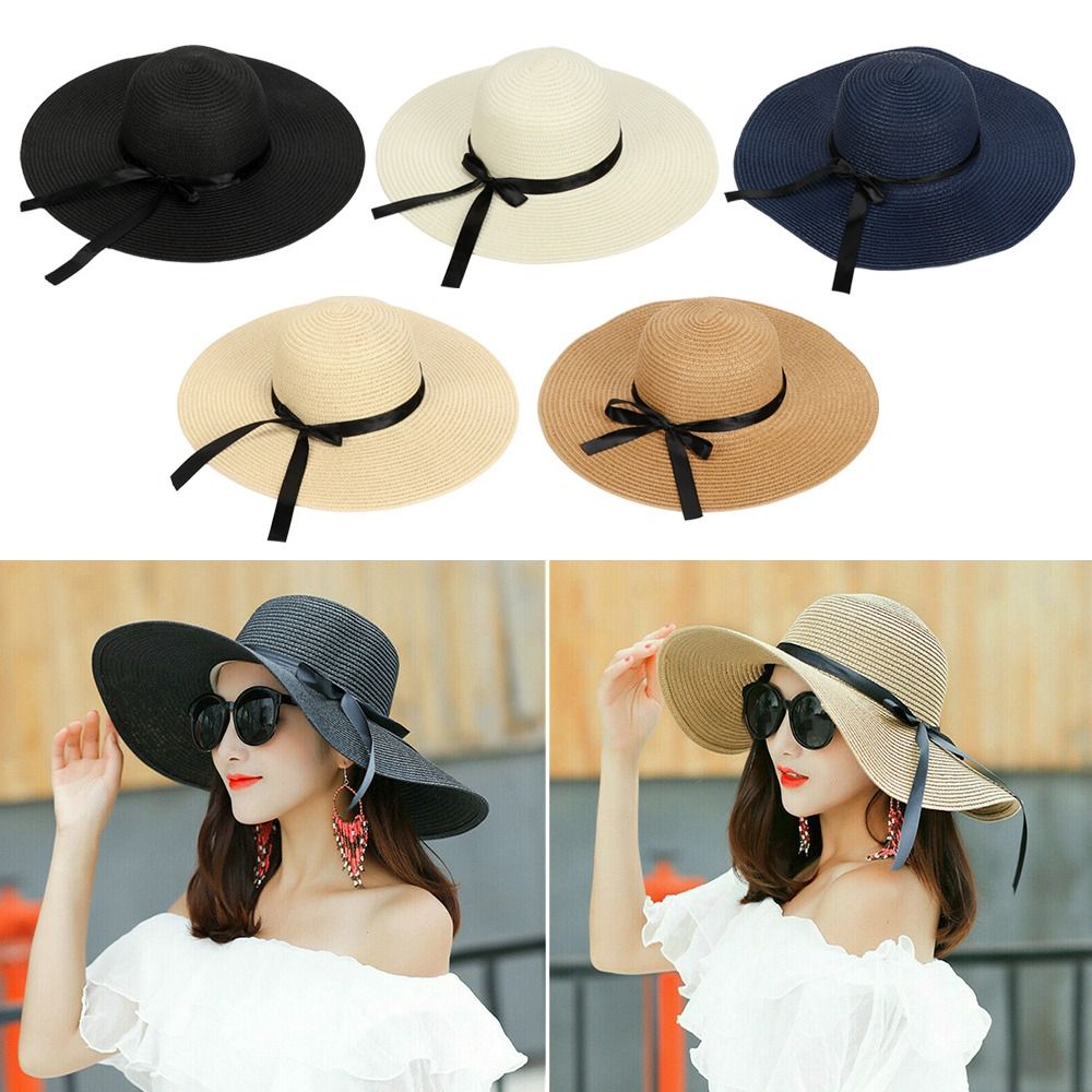 Women Floppy Straw Big Wide Br - Hat Floppy Wide review and price