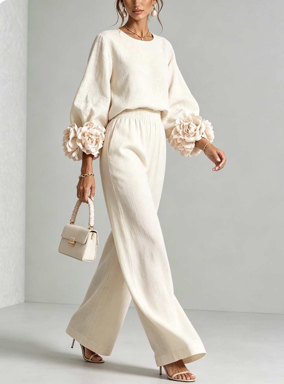 Women 2 Piece Linen Outfit O N - Linen Pant Wide review and price