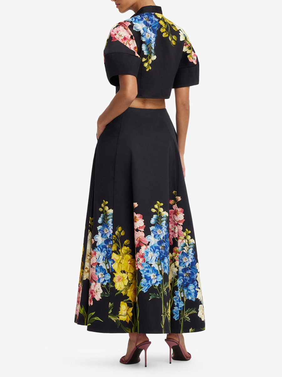 VGH Elegant Floral Printed Two - Midi Skirt Floral review and price